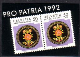 PRO PATRIA 1992 ** SBK 20,- CHF - Carnets