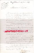 16-CONFOLENS-LETTRE ET CARTE DR HENRI DE LAGARDE-ACADEMIE IMPERIALE MEDECINE-INSPECTEUR EAUX MINERALES BAGNERES BIGORRE- - Documenti Storici