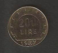 Repubblica Italiana - 200 Lire  1987 - 200 Lire