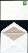 Bund PU8 A1/001e Privat-Umschlag BRAUN KARIERT ** 1954  NGK 20,00 € - Privé Briefomslagen - Ongebruikt
