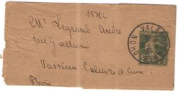 FRANCIA - France - 1932 - 2c - ENTIER POSTAL - BANDE DE JOURNAL - Wrapper-Viaggiata Da Valenciennes Per Caluire-et-Cuire - Bandas Para Periodicos