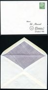 Bund PU8 B2/001a Privat-Umschlag MENZEL GRAU KARIERT ** 1954  NGK 25,00 € - Enveloppes Privées - Neuves