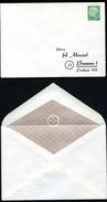 Bund PU8 B2/001e Privat-Umschlag MENZEL BRAUN KARIERT ** 1954  NGK 25,00 € - Privé Briefomslagen - Ongebruikt