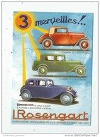 Cp , Collection LES ANCÊTRES DE L'AUTOMOBILE , Vierge  ,  L. ROSENGART , 3 Merveilles - Voitures De Tourisme