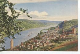 Oberwesel Mit Ruine Schönburg 1957 (001489) - Oberwesel