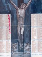 75- PARIS- GRAND CALENDRIER DE LA CROIX-BONNE PRESSE 5 RUE BAYARD- 1953- CHRIST EN CROIX -RELIGION CHRISTIANISME-JESUS - Tamaño Grande : 1941-60