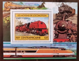 CENTRAFRIQUE Trains, TGV, Tren,  Bloc De Luxe Yvert N° 512  ** MNH - Trains