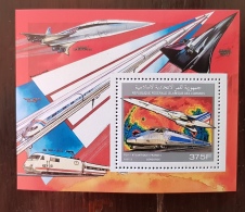 COMORES, Trains, TGV, Tren,  Concorde, BLOC DE MUXE Yvert N° 518  ** MNH - Trains