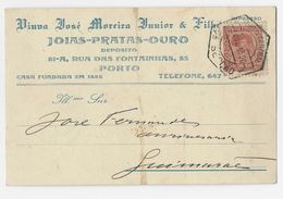 Commercial Card * Portugal * 1935 * Porto * Joias-Pratas-Ouro - Cartas