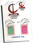 COUVIN . TIMBRES EUROPA De 1966 . Oblitération CERCLE PHILATELIQUE Du 24.09.1966 . Format 188 Mm X 120 Mm .F.D.C. N: 417 - 1961-1970