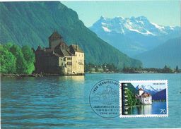 26114. Tarjeta Maxima TERRITET (Suisse) 1998. Chateau Chillon. Emision China Suisse - Cartoline Maximum