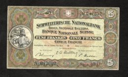 Banconota Svizzera 5 Francs 20/1/1949 - Suisse