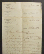 Quatre écrits Commerciaux Datés De 1899 - Maison C. Bischof Sise à Lübeck - 1800 – 1899
