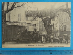 LAMBESC - 10 - La Grande-Rue Café Nicolas Editions J. Brun Et Cie Carpentras Grande Rue - Lambesc