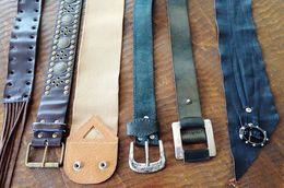 Lot Of 6 Women Vintage Leather Belts - Sonstige & Ohne Zuordnung