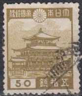 JAPAN 1937 Temple Of Golden Pavilion, Kyoto - 50s - Green And Bistre FU - Gebraucht