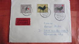 DDR: 4 Eil-Briefe Mit Verschiedenen Tieren Aus Dresden In BRD Aus 1986 - Cartas