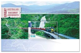 2010 - Australian RAILWAY JOURNEYS Minisheet Stamps MNH - Blocchi & Foglietti