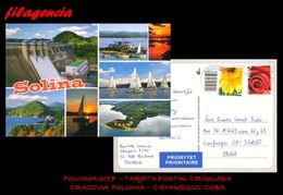 EUROPA. POLONIA. ENTEROS POSTALES. TARJETA POSTAL CIRCULADA 2017. CRACOVIA. POLONIA-CIENFUEGOS. CUBA. FLORES - Brieven En Documenten