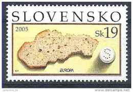 2005 SLOVAQUIE 444** Europa, Alimentation, Pain, Carte - Nuevos