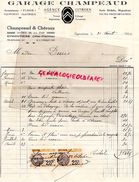 87- EYMOUTIERS- FACTURE  GARAGE CHAMPEAUD-CITROEN-TUDOR-MAGONDEAUX-MICHELIN-A MME DURIS LEGAUD- 1932 - Automovilismo