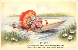 1 Er AVRIL     POISSON  HUMANISE   BATEAU - 1er Avril - Poisson D'avril