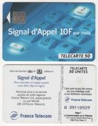 TELECARTE 50 UNITES SIGNAL D'APPEL 10F PAR MOIS - FRANCE TELECOM - AOÛT 1993 - 2 000 000 EX - Opérateurs Télécom