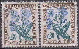 FRANCE  N°Taxe 99__OBL VOIR SCAN (nuances De Couleur) - 1960-.... Gebraucht