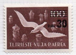 1949 Trieste B Soggetti Vari Sovrast. DIN N. 16  Nuovo MLH* - Correo Aéreo