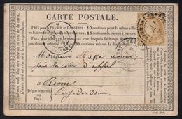 CLERMONT-FERRAND - PUY DE DOME / 1876 CARTE PRECURSEUR POUR RIOM (ref LE1618) - Precursor Cards