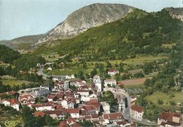 MAULEON-BAROUSSE  ( 65 )   Vue  Générale  Aérienne   .-  CPsm Dentelée Couleur  - - Mauleon Barousse