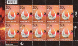 Iceland 2012 MNH Minisheet Of 10 Silver Sculpture - Craftsmanship III - Blocs-feuillets