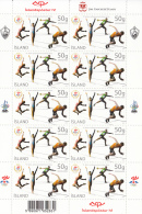 Iceland 2012 MNH Minisheet Of 10 National Olympic Sports Ass'n 100 Years - Blokken & Velletjes