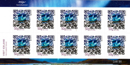 Iceland 2012 MNH Minisheet Of 10 QR Code, Northern Lights Visit Iceland EUROPA - Blocks & Sheetlets