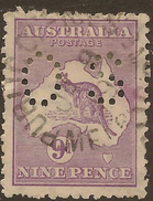 AUSTRALIA 1915 9d Small OS SG O47 U #AEH16 - Service