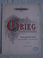 Ancien - Partition Danses Norvégiennes De Grieg Pour Piano - Instrumento Di Tecla