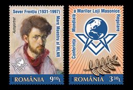 Romania 2014 World Conference Of Masonic Regular Grand Lodges / Set 2 Stamps - Unused Stamps