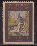 Peacock Label On TB , Cinderella On Anti Tuberculosis, Health, Disease, Bird, Birds - Paons