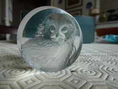 Chouette En Verre Sculpté - Dieren