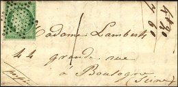 Etoile / N° 2 Sur Lettre Insuffisamment Affranchie Pour Boulogne-s-Seine Taxe 1. 1852. - TB / SUP. - R. - 1849-1850 Ceres