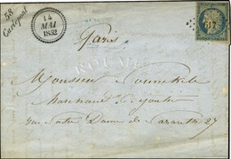 PC 617 / N° 4 Cursive 58 / Carlepont, Dateur B. 1852. - SUP. - R. - 1849-1850 Cérès