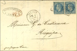 GC 1769 / N° 29 (def) Càd LE HAVRE / LE PORT Sur Lettre Adressée à Arequipa Par Les Bâtiments De Commerce. 1870. - TB. - 1863-1870 Napoleon III With Laurels