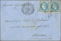 Etoile 3 / N° 29 (2) Càd PARIS / PLACE DE LA MADELEINE PP Sur Lettre 2 Ports Pour Arreau. Exceptionnelle Combinaison. 2  - 1863-1870 Napoleon III With Laurels