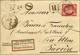 Càd PARIS / PL. DE LA BOURSE / N° 57 Sur Lettre Recommandée Pour Neu Ulm (Bavière), Au Recto étiquette De Recommandation - 1871-1875 Ceres