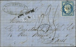 Losange GRP / N° 60 Càd GARE DE FLERS (59) Sur Lettre Insuffisamment Affranchie Pour Paris Taxée 0,35. 1875. - TB. - 1871-1875 Ceres