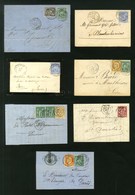 Lot De 7 Lettres 1, 2 Et 3 Ports Affranchies Au Tarif De 1876. Pièces Choisies. - TB. - 1876-1878 Sage (Typ I)