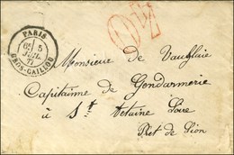 Càd PARIS / GROS-CAILLOU, Taxe 40 DT Rouge. 1877. - SUP. - R. - 1876-1878 Sage (Type I)