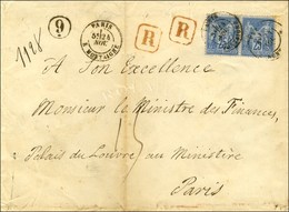 Càd PARIS / R. MONTAIGNE / N° 79 Paire Sur Lettre En Franchise Adressée Au Ministre Des Finances à Paris Qui Bénéficie D - 1876-1878 Sage (Typ I)