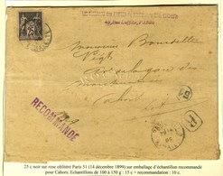 Càd PARIS-51 / N° 97 Sur Emballage D'échantillon Recommandé. 1899. - TB. - 1876-1878 Sage (Type I)