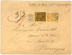 Càd T 18 LE BLANC / INDRE / N° 92 + N° 93 Sur Lettre Chargée Au 1er échelon. 1883. - TB. - 1876-1878 Sage (Typ I)